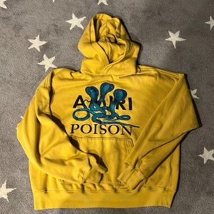 Authentic Amiri Oversized Poison Snake Yellow Hoodie Size M Medium